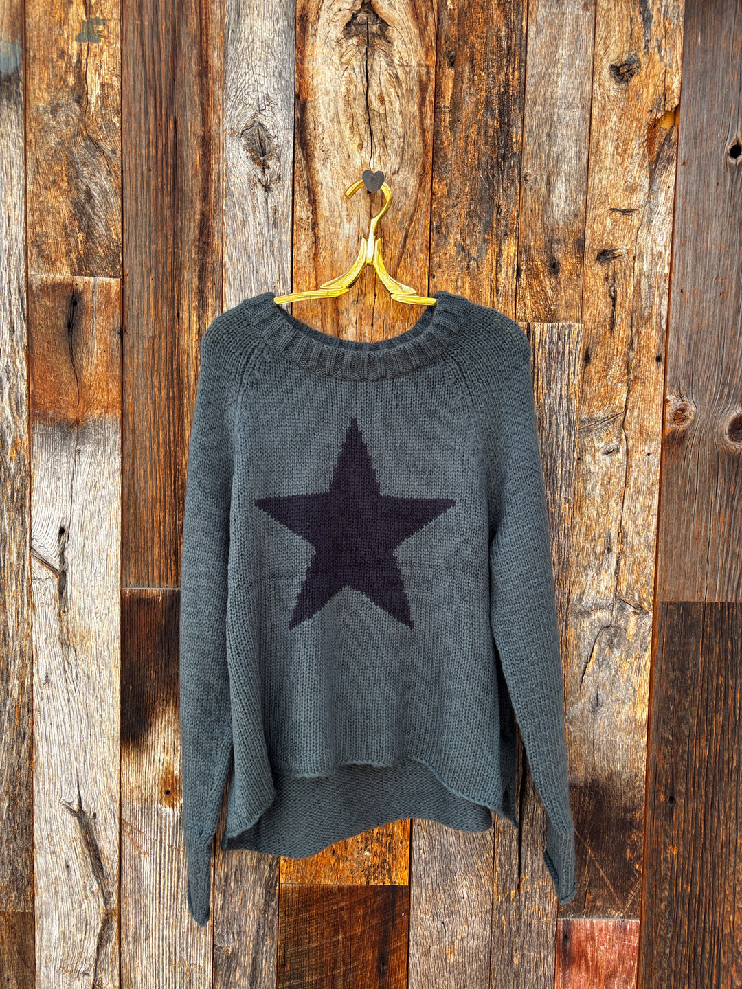 Wooden Ships Star Raglan Crew Chunky - Glasgow/Night Navy