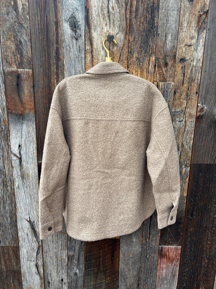 Z Supply All Day Poodle Knit Jacket- Camel