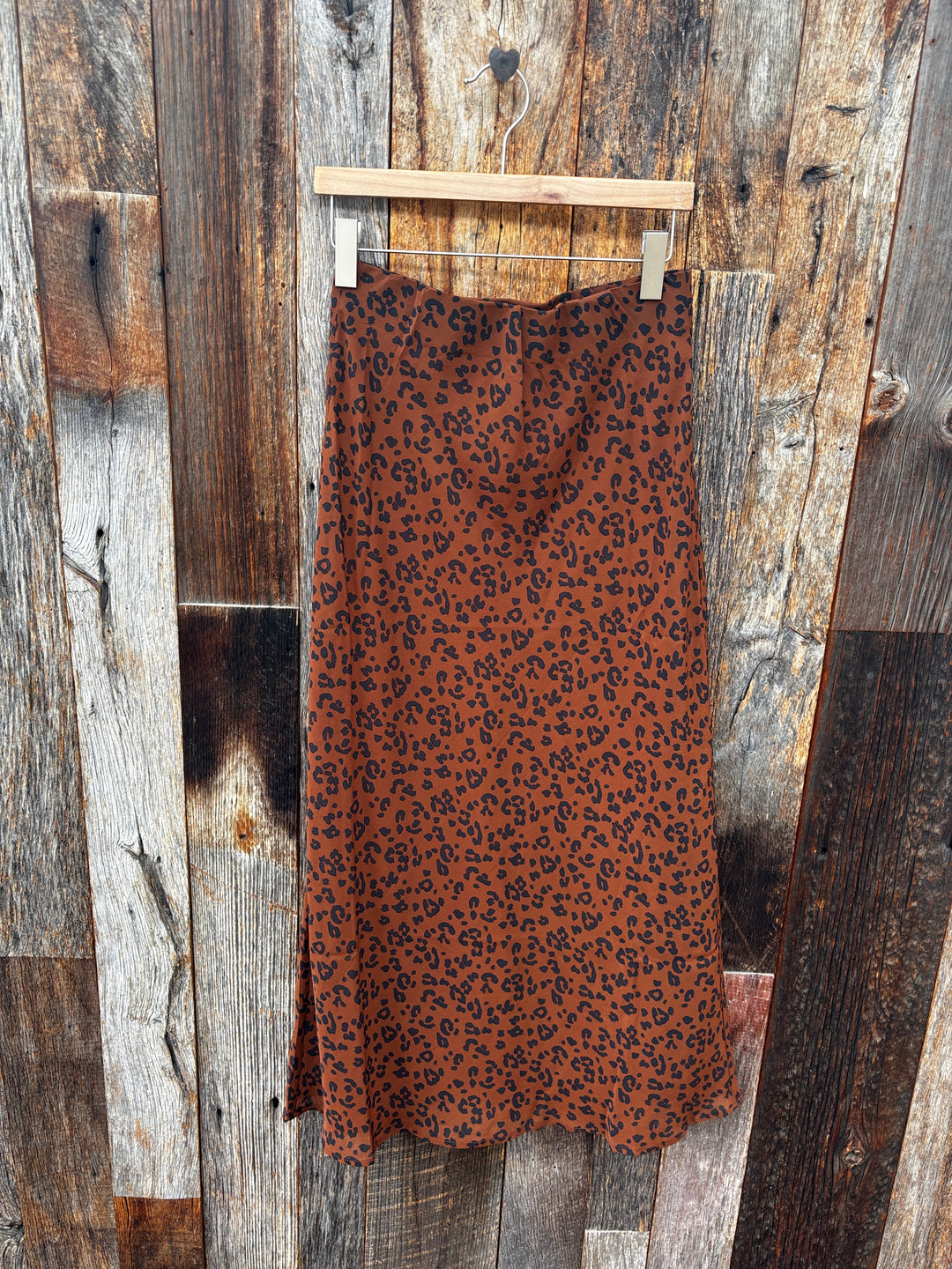 Z Supply Europa Leopard Skirt- Burnt Umber