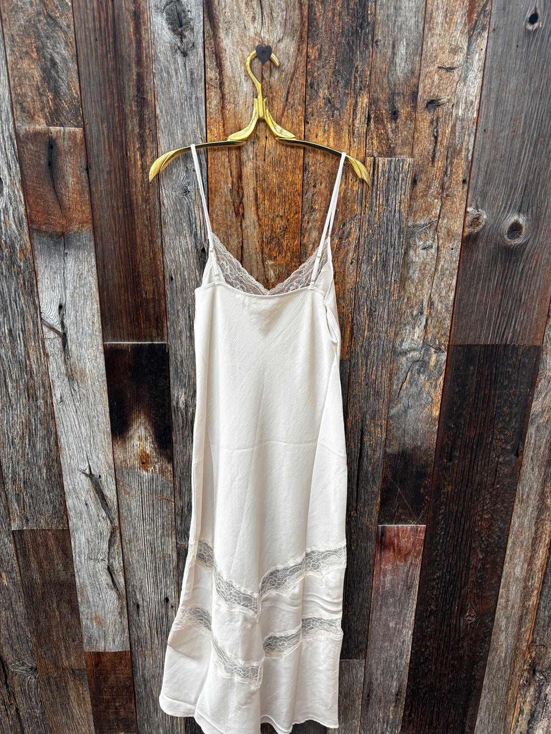 Z Supply Bruna Lace Inset Midi Dress- Chalk