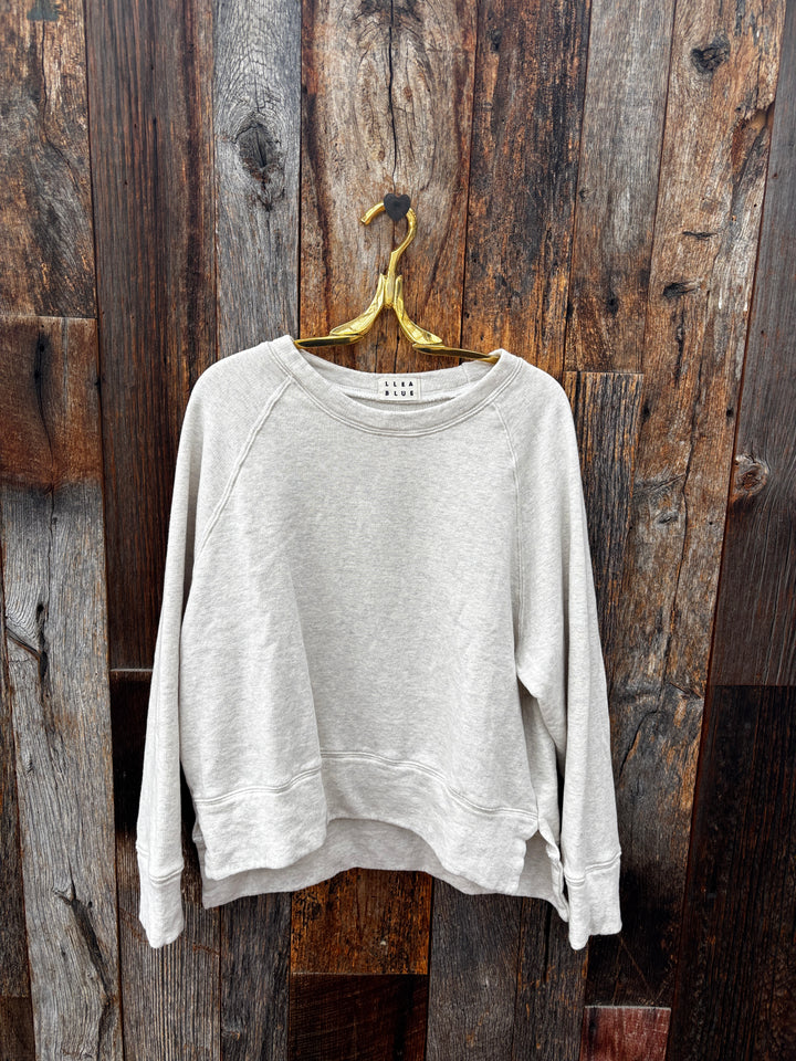 Llea Blue Raglan Loopback Sweatshirt Wash