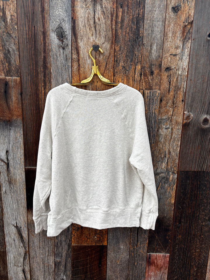 Llea Blue Raglan Loopback Sweatshirt Wash