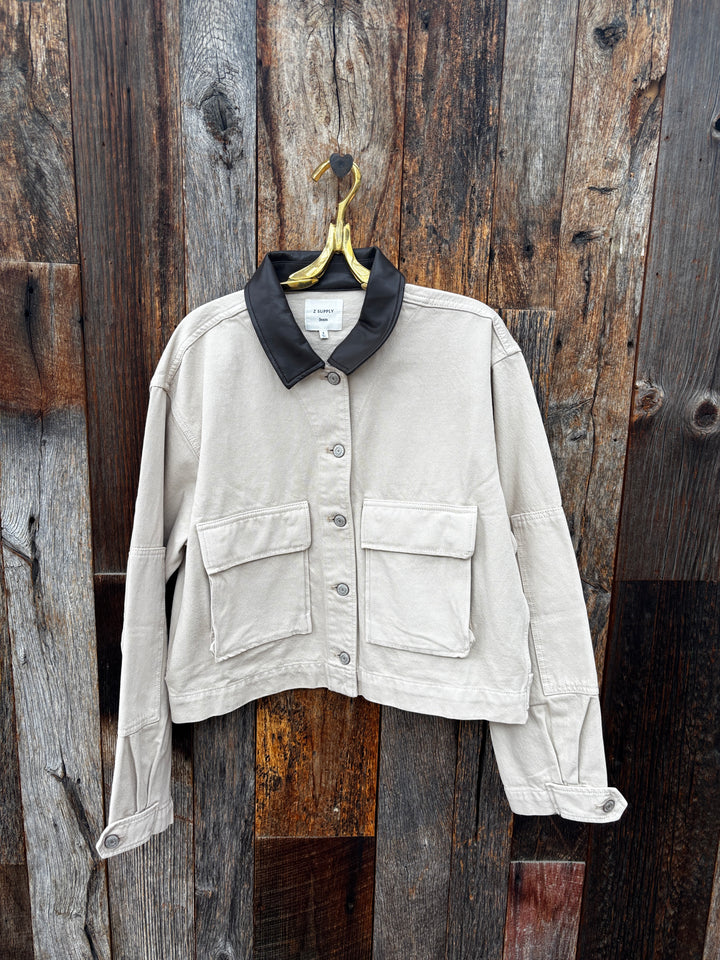 Z Supply Rey Cropped Chore Jacket- Soapstone