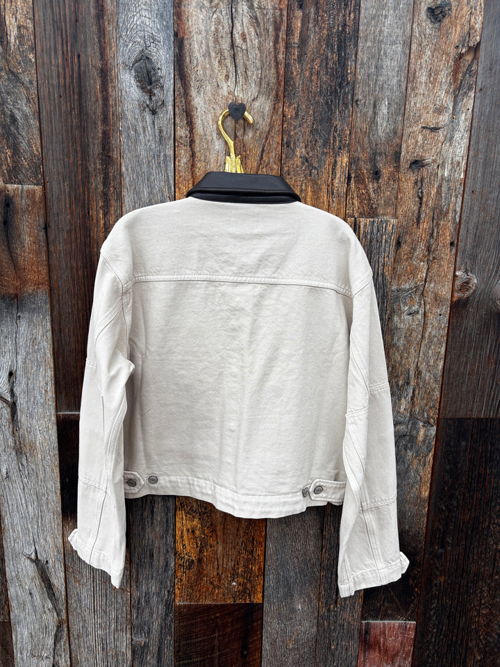 Z Supply Rey Cropped Chore Jacket- Soapstone
