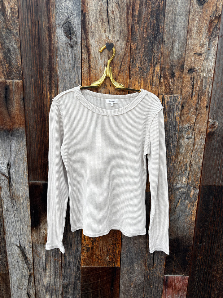 Z Supply Arlet Mini Thermal Top- Soft Ecru