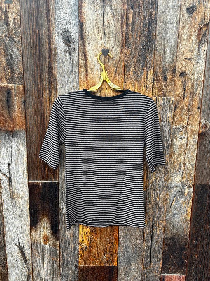 Z Supply Freida Striped Tee - Wild Mushroom