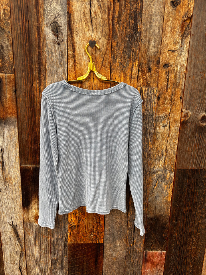 Z Supply Arlet Mini Thermal Top- Mineral Blue