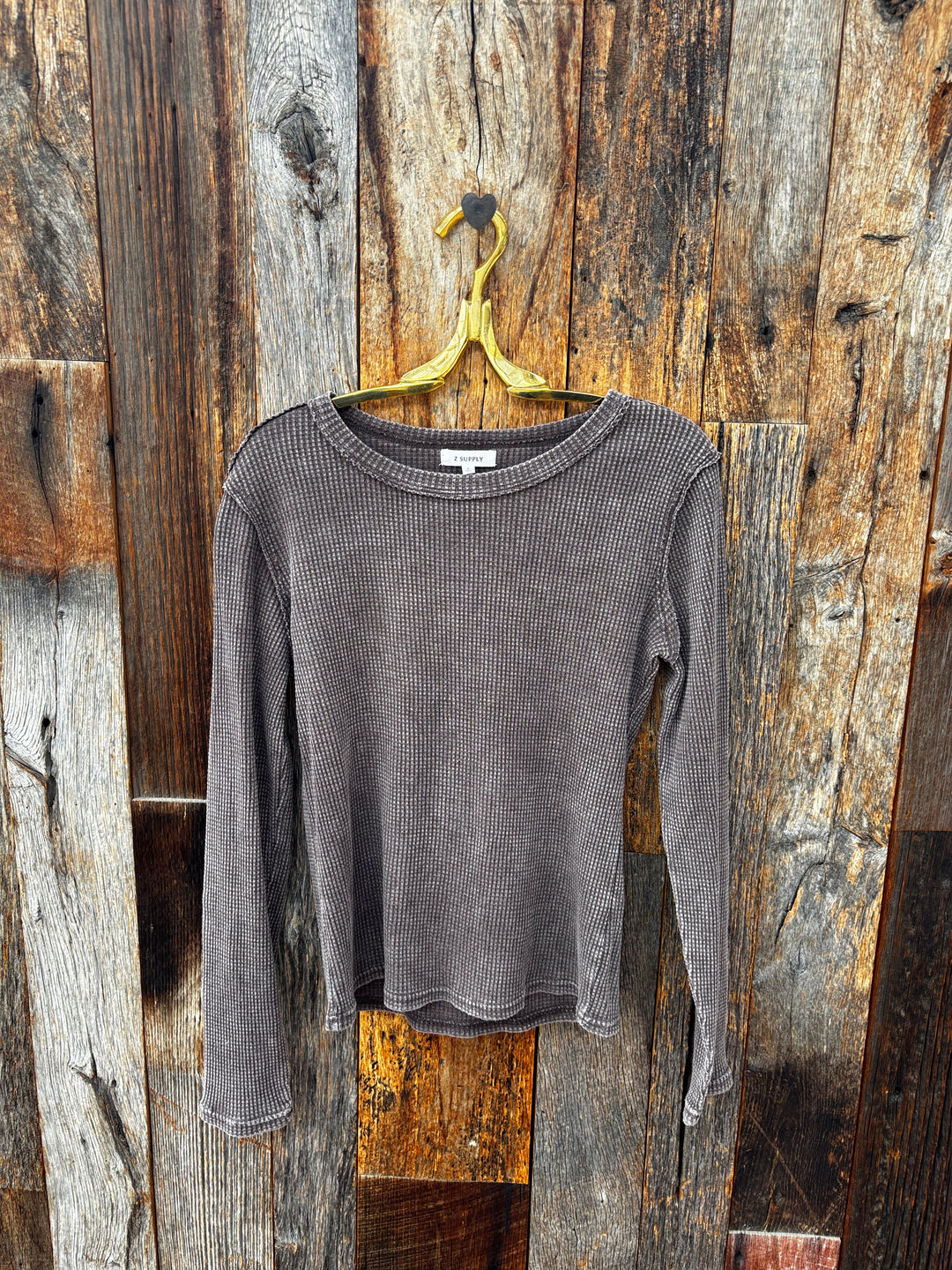 Z Supply Arlet Mini Thermal Top- Dark Chocolate