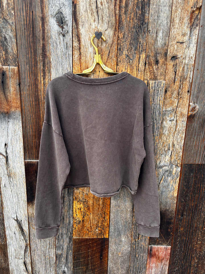 Z Supply Circuit Sweatshirt- Dark Chocolate