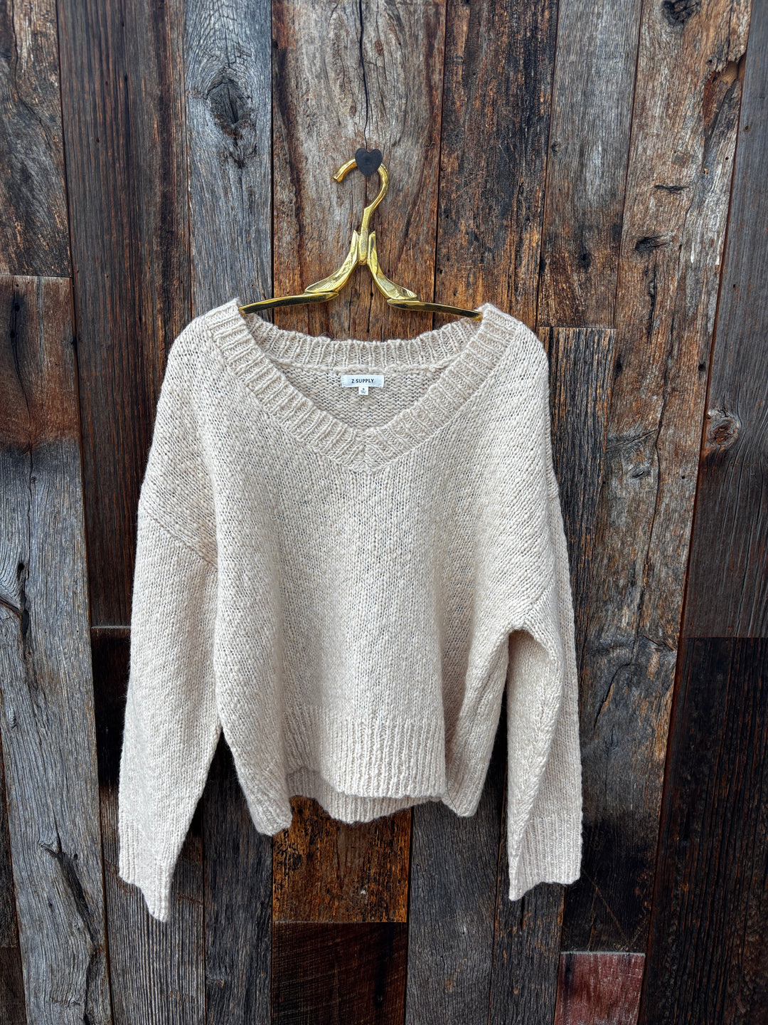 Z Supply Bolton Boucle Sweater- Chalk
