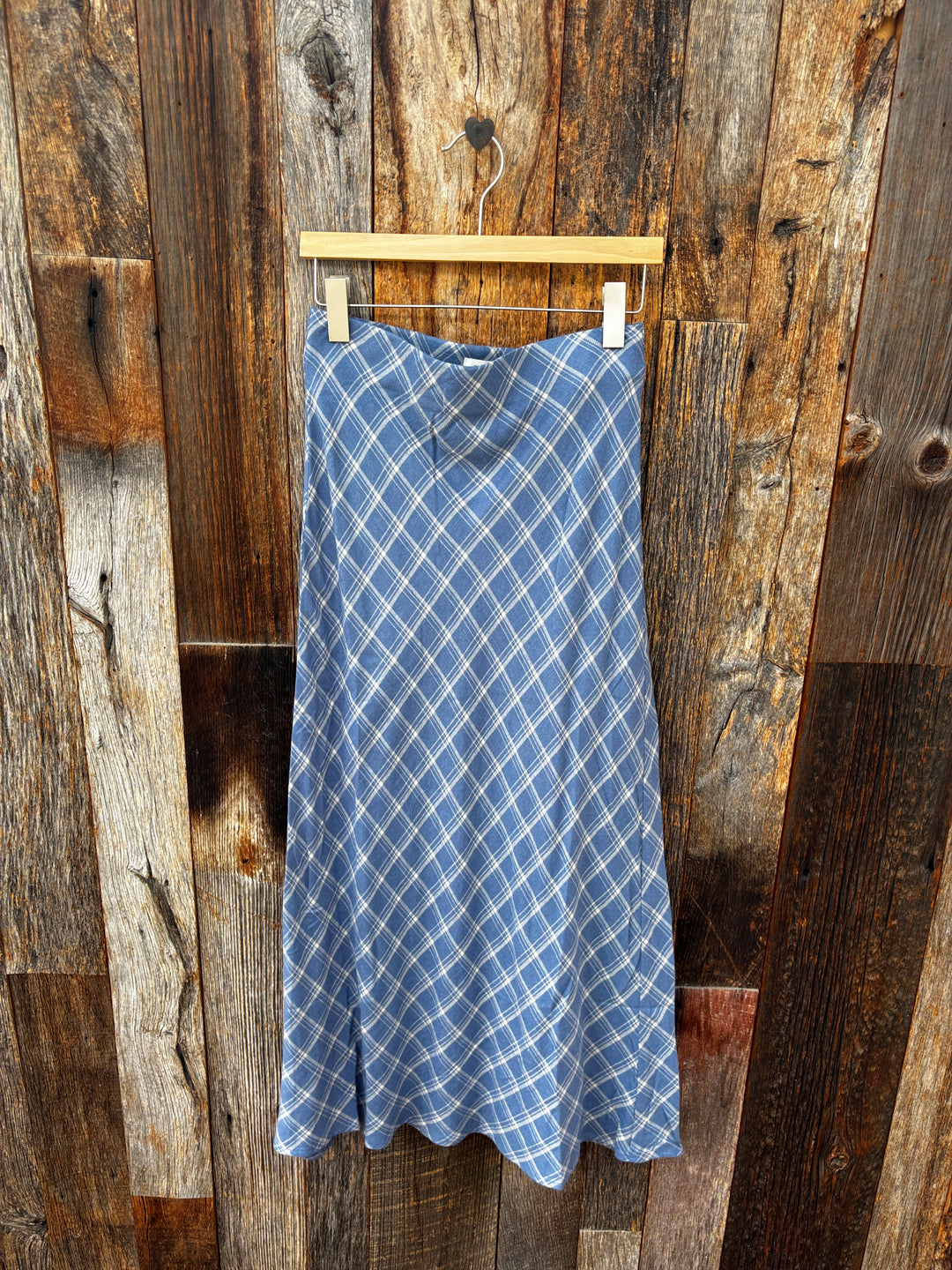 Z Supply Europa Plaid Skirt- Mystic Blue