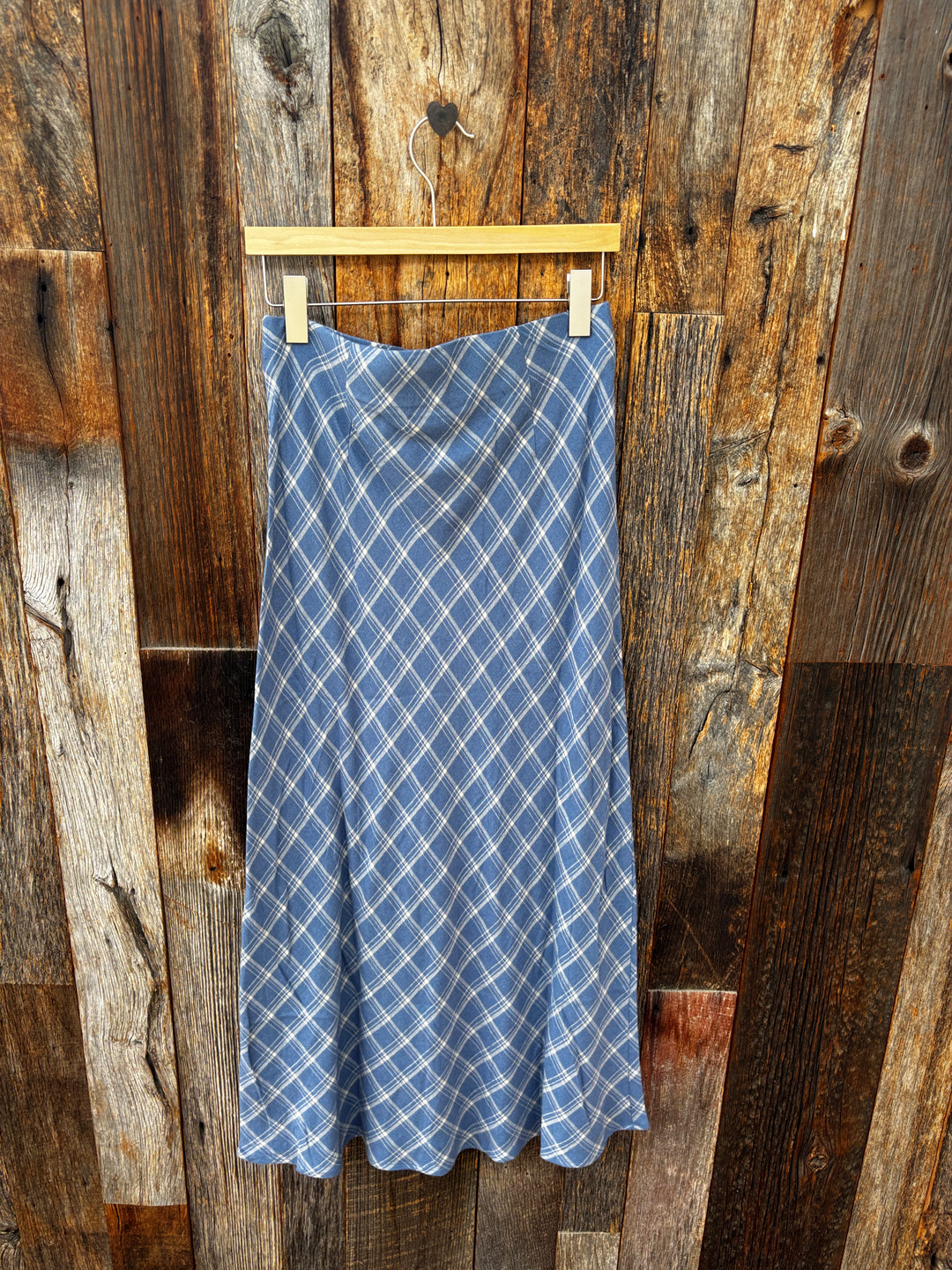 Z Supply Europa Plaid Skirt- Mystic Blue