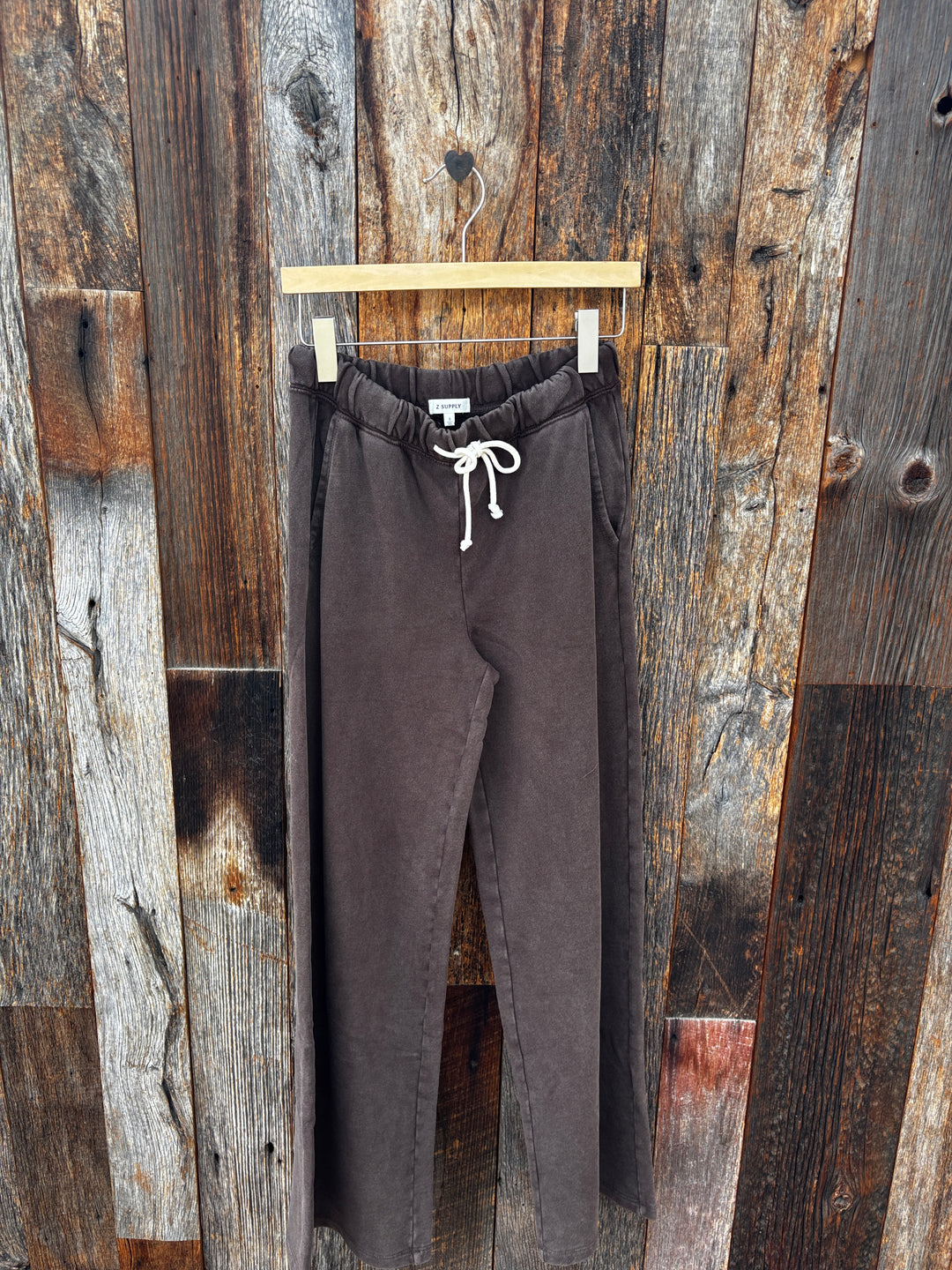Z Supply Hunter Knit Pant- Dark Chocolate
