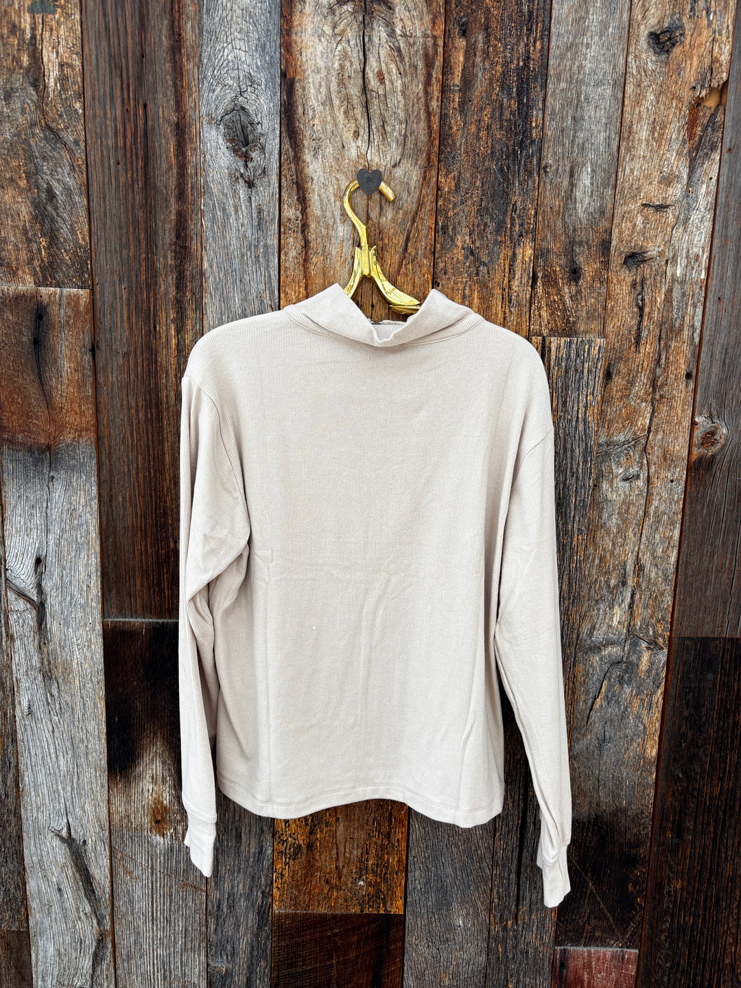Dylan Quarter Zip Pullover - Beige