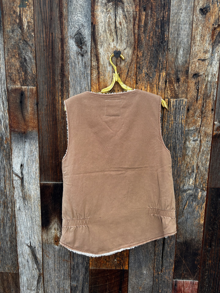 Dylan Bowie Vest w/ Sherpa Lining - Cognac