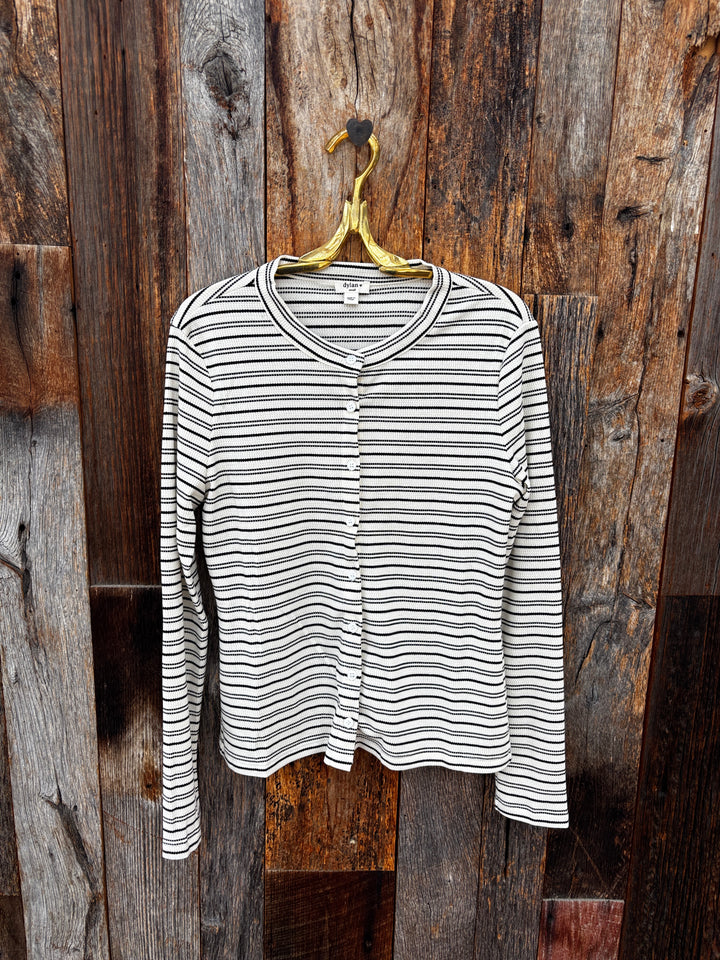 Dylan Marni Button-Down Tee - Ivory/Black