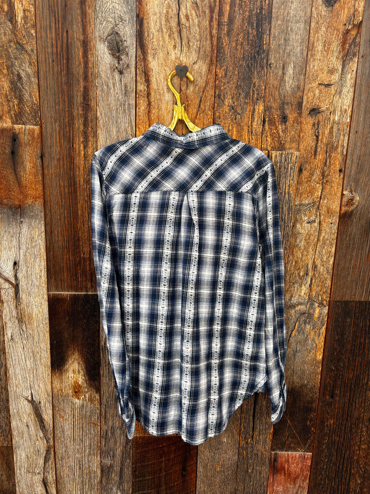 Dylan Indigo Jacquard Plaid- Indigo
