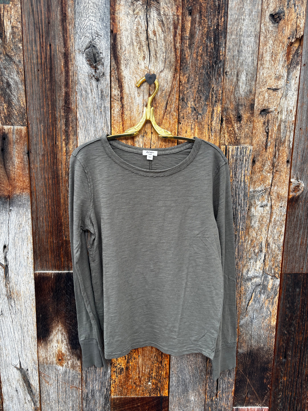 Dylan L/S Vintage Tee - Olive Branch
