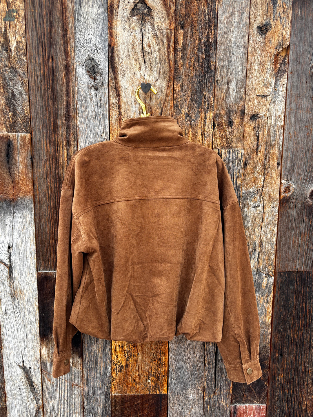 Z Supply Corin Bubble Hem Jacket- Saddle Suede