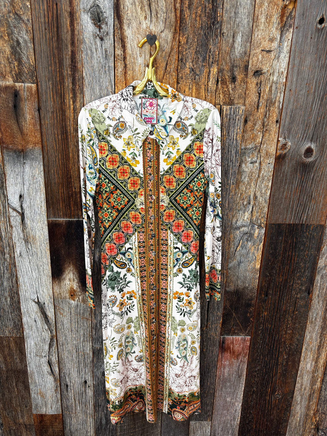 Johnny Was Janie Favorite Fitted Button Down Dress - Solana