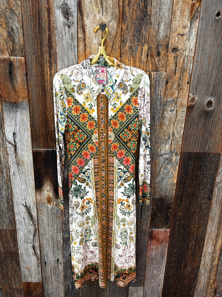 Johnny Was Janie Favorite Fitted Button Down Dress - Solana