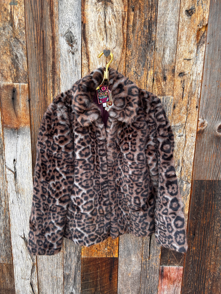 Johnny Was Farrah Faux Fur Cropped Coat