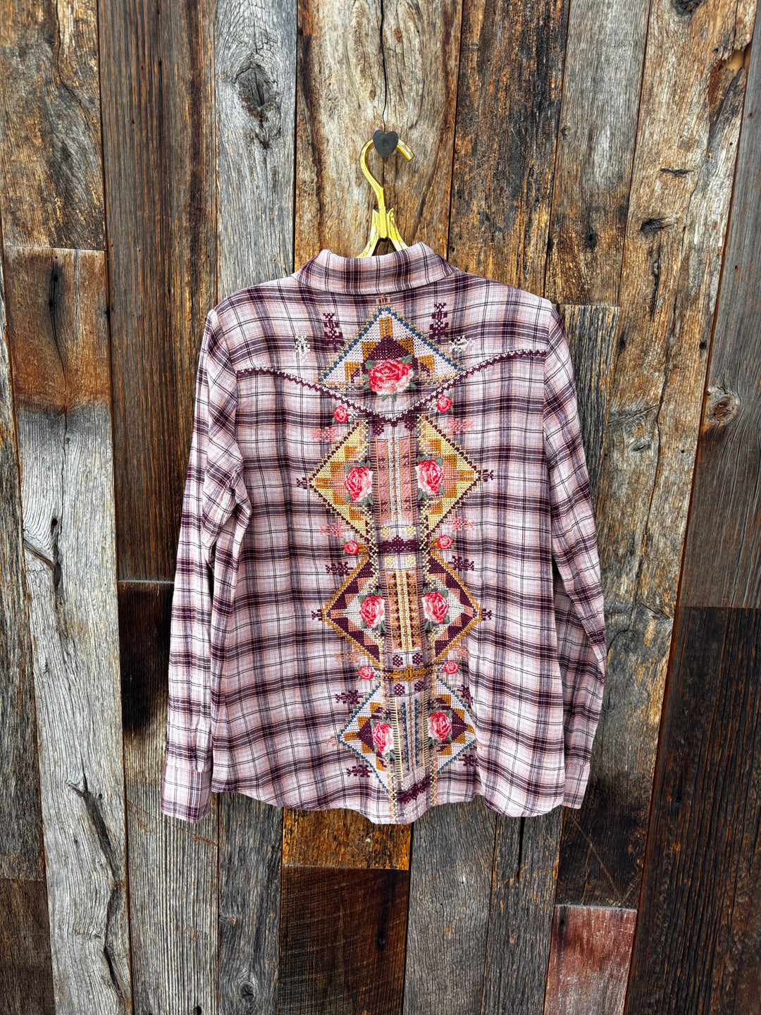 Johnny Was Isadora Western Plaid Shirt - Ines Plaid