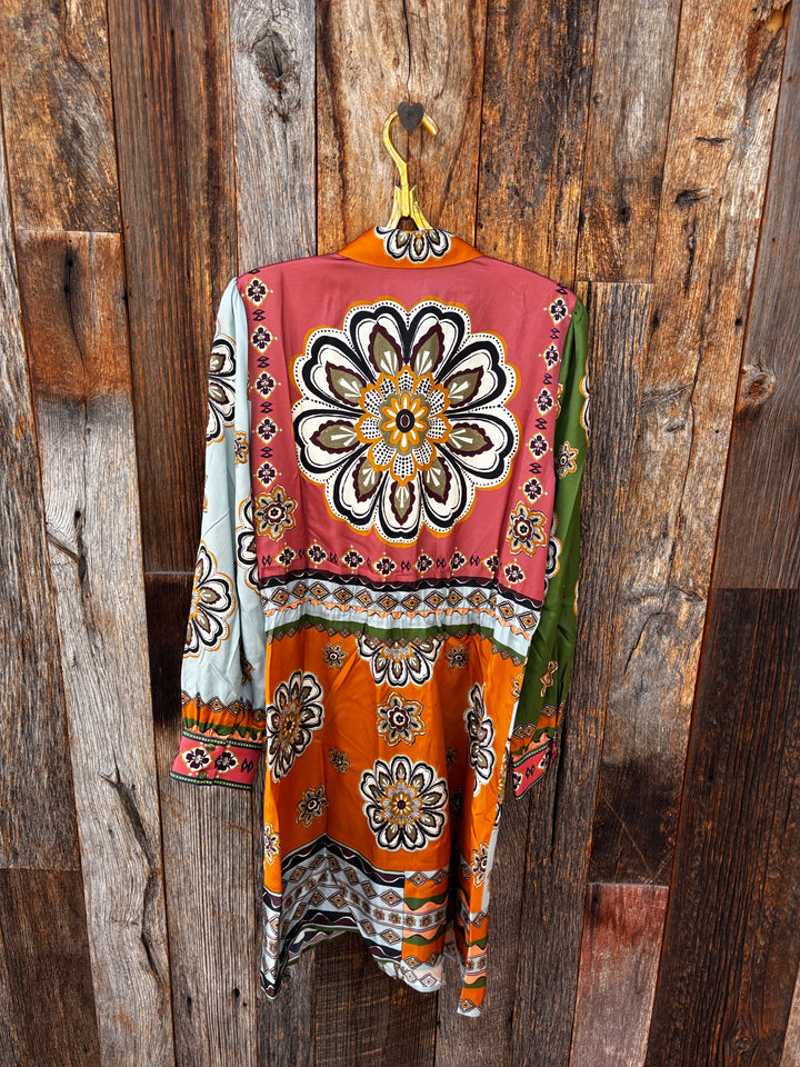 Johnny Was Kesia Maxima Tie Waist Shirt Dress