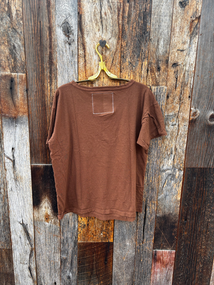 People of Leisure Willie Nelson Tobacco Leaf Tee - Cacao