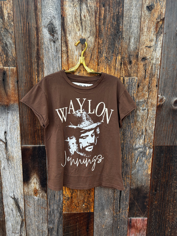 People of Leisure Waylon Jennings Bourbon Tee - Cacao
