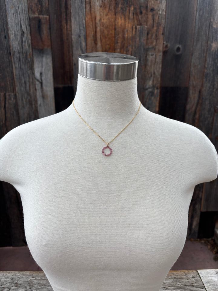 Elizabeth Nicole Rose Quartz GF N109 16"