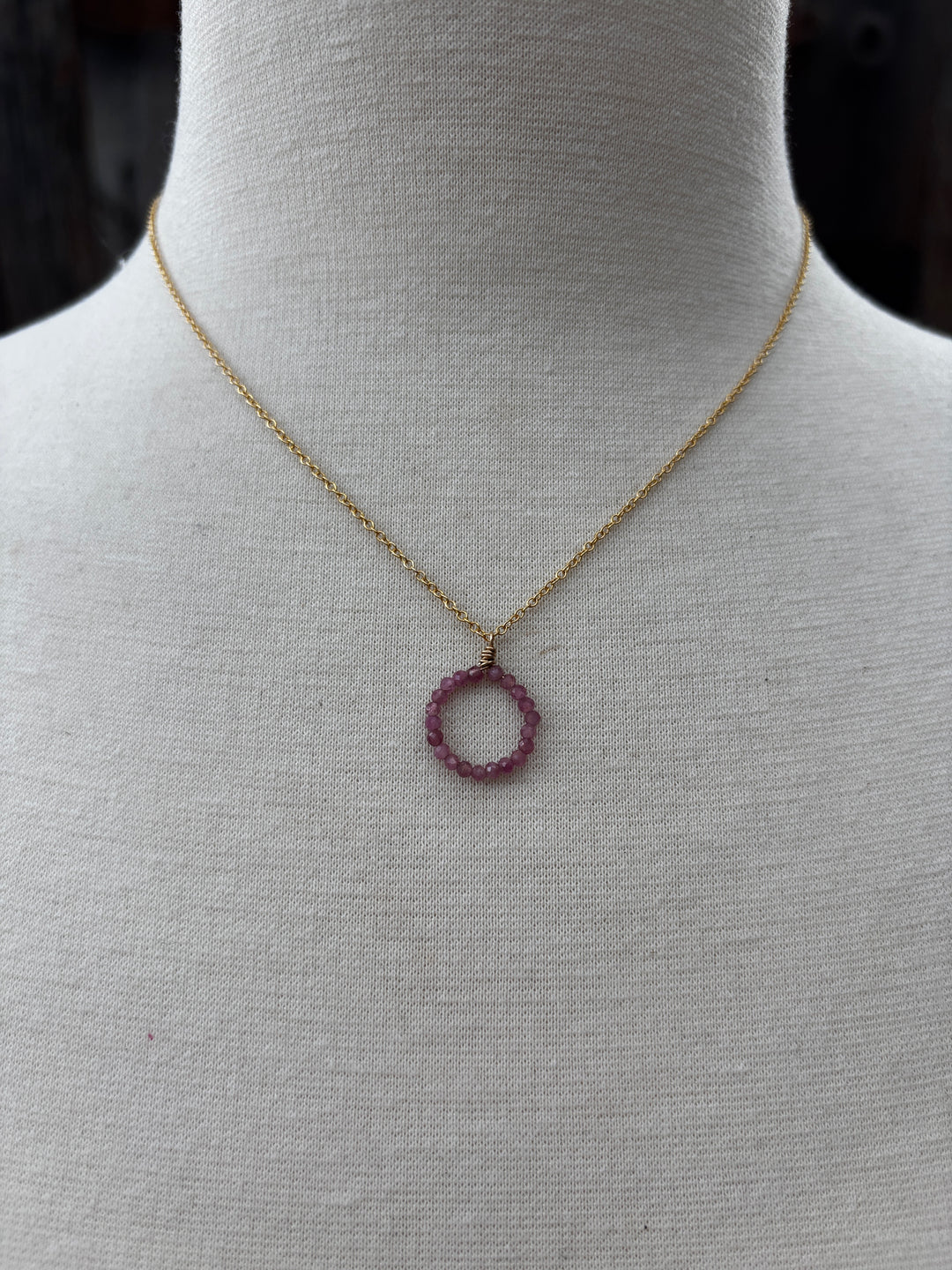 Elizabeth Nicole Rose Quartz GF N109 16"