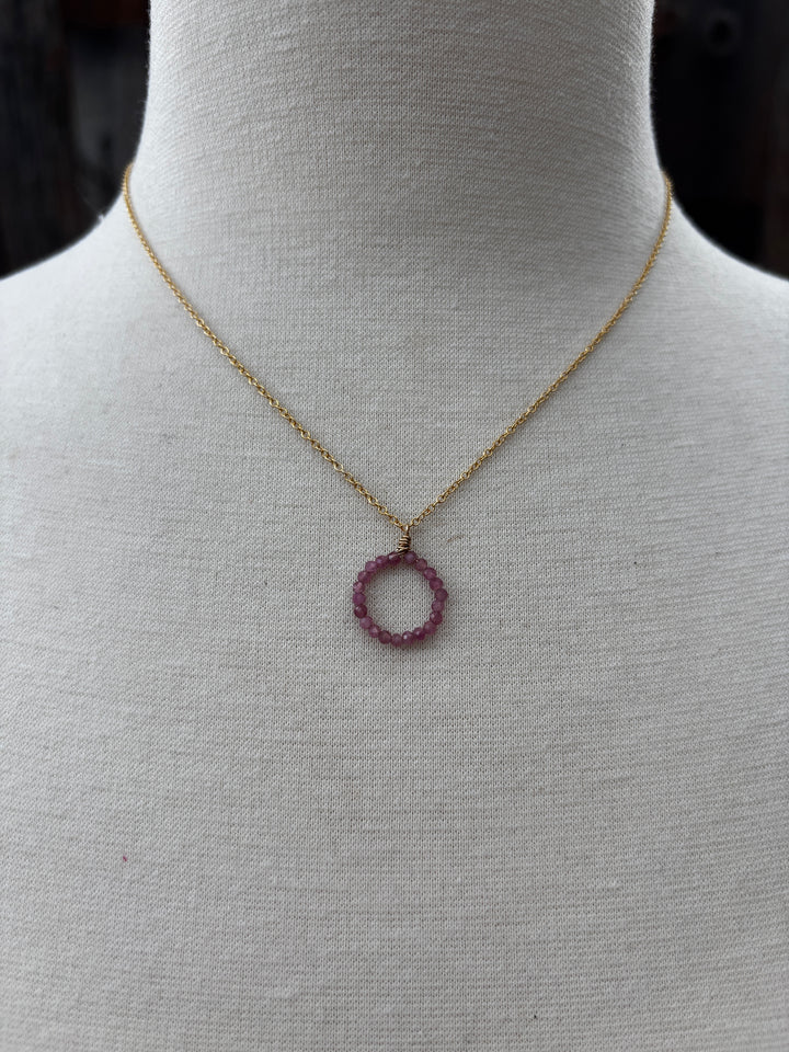 Elizabeth Nicole Rose Quartz GF N109 16"