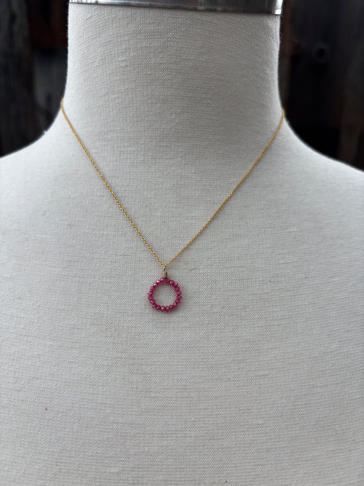 Elizabeth Nicole Pink Quartz GF N109 16"