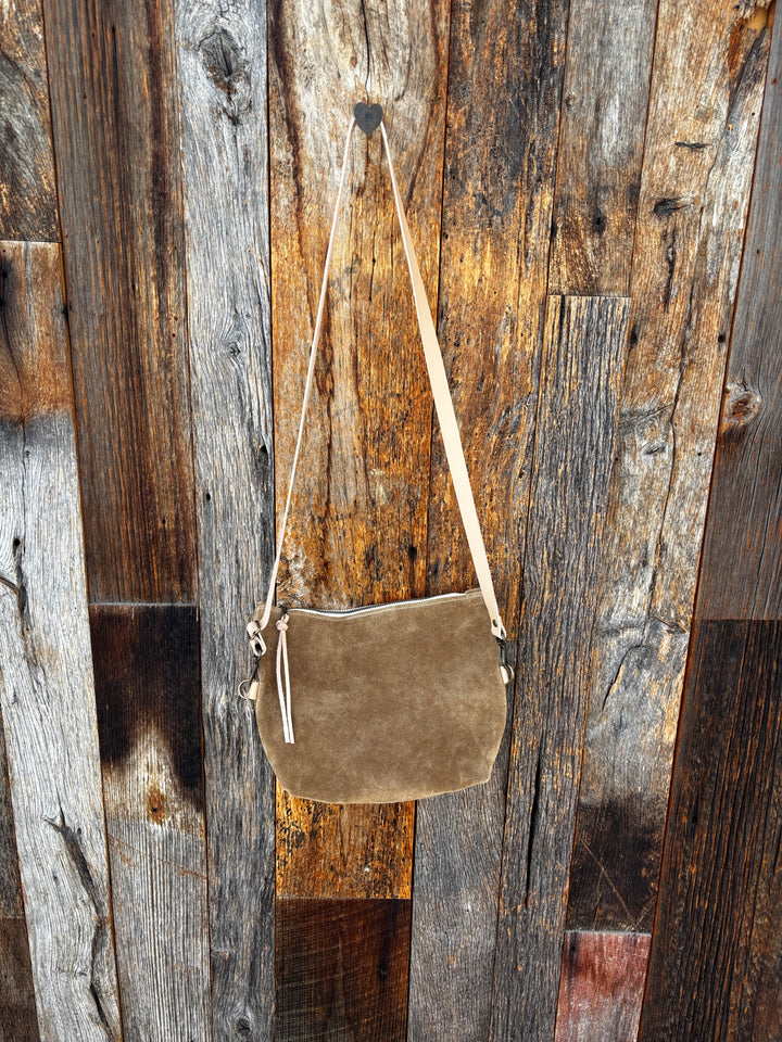 Olive n' Suede Square Side Bag - Toast