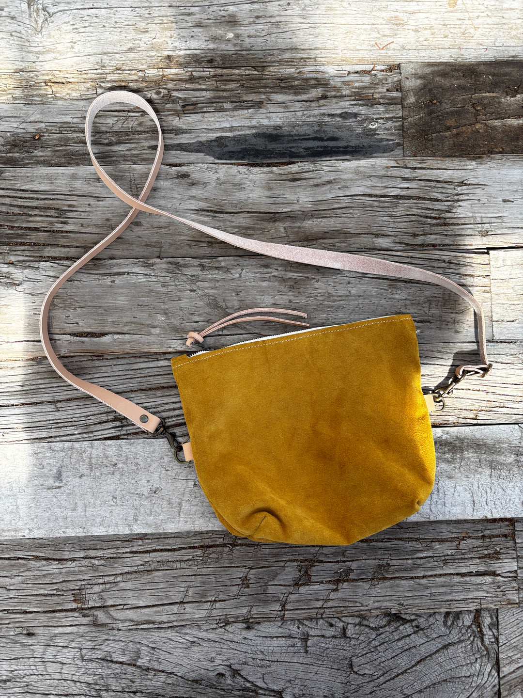 Olive n' Suede Square Side Bag Tobacco