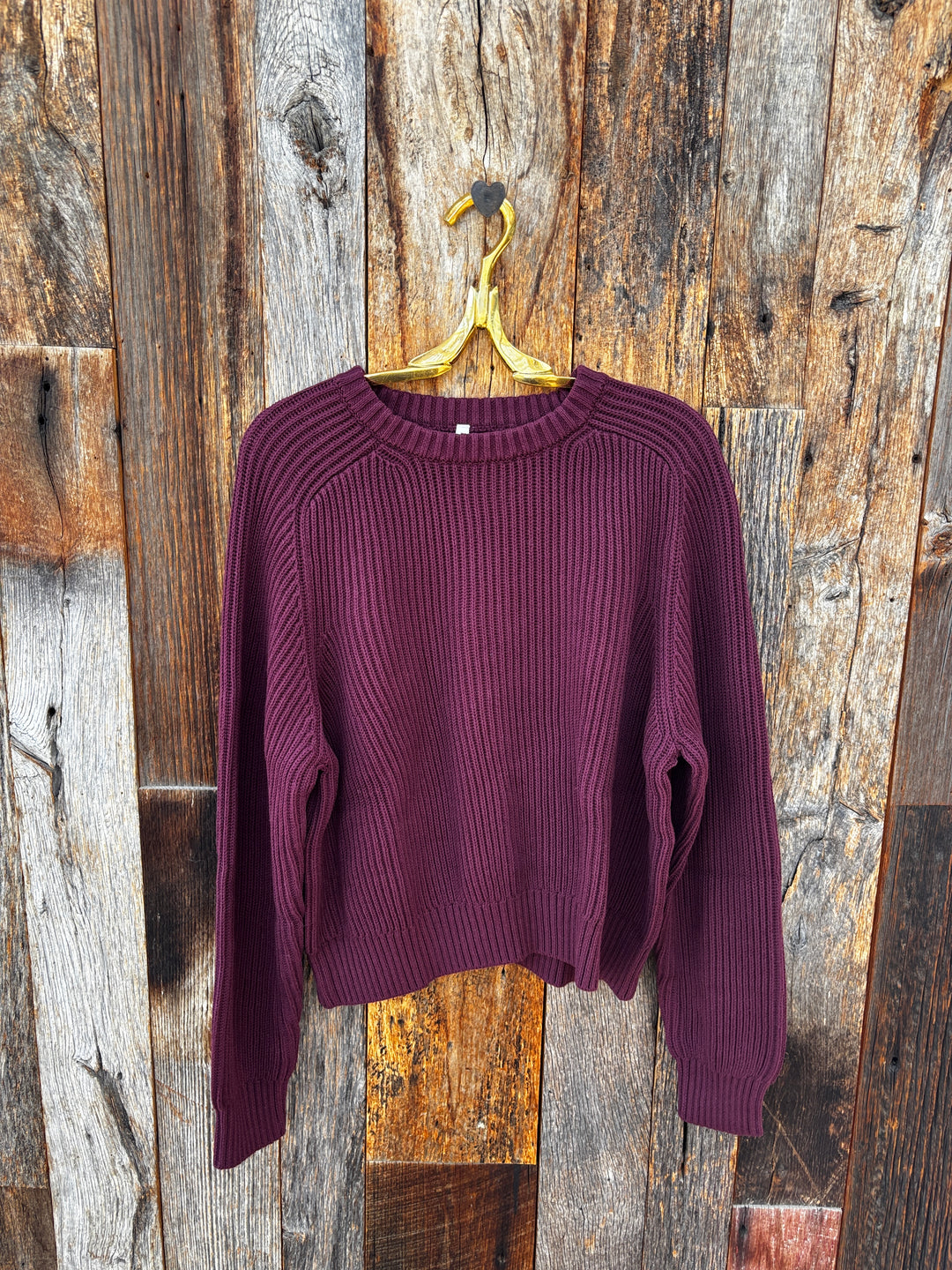 Paper Label Avery Crew Neck Sweater Fig