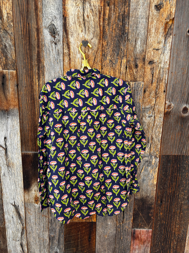 and For Good Boyfriend Shirt Carolina Tulip Navy
