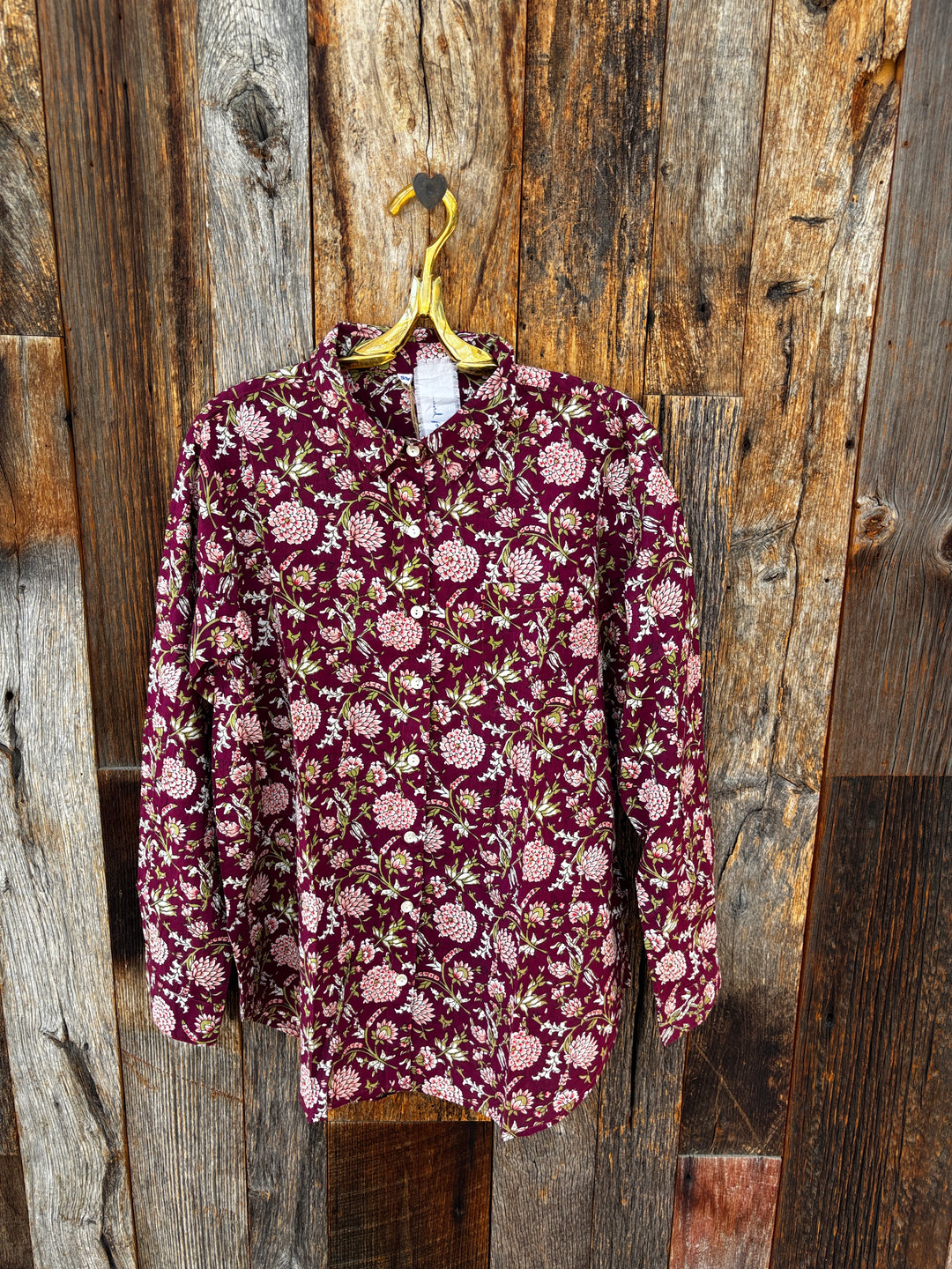 ...And For Good L/S Good Boyfriend Devon Floral Blackberry