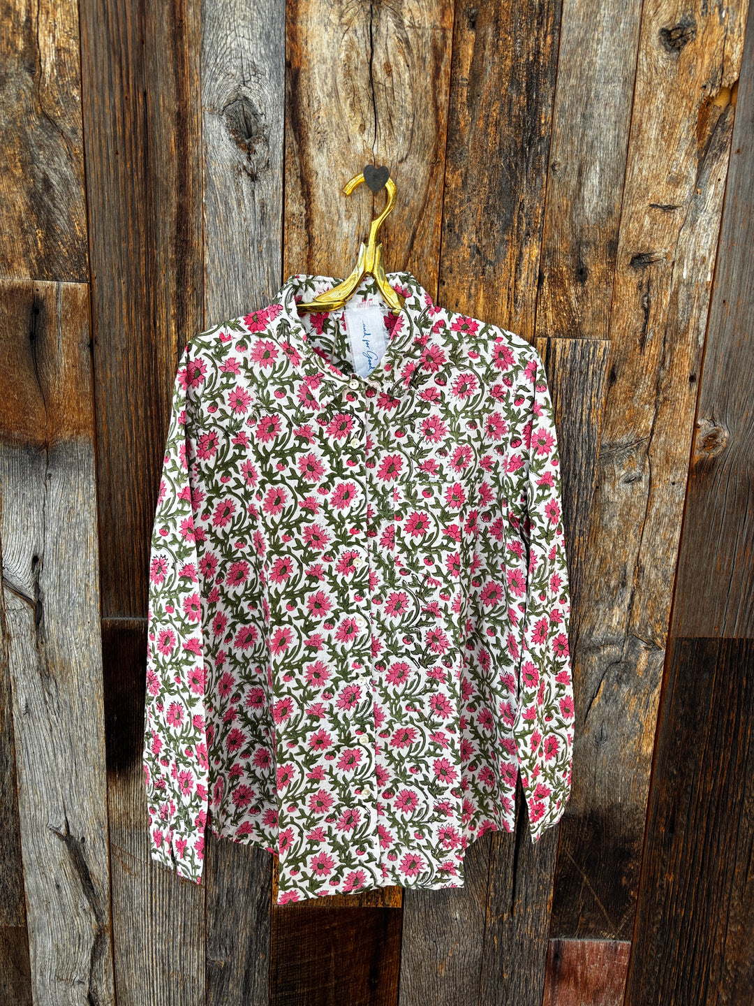 ...and for good Printed LS Boyfriend Shirt Darlington Floral