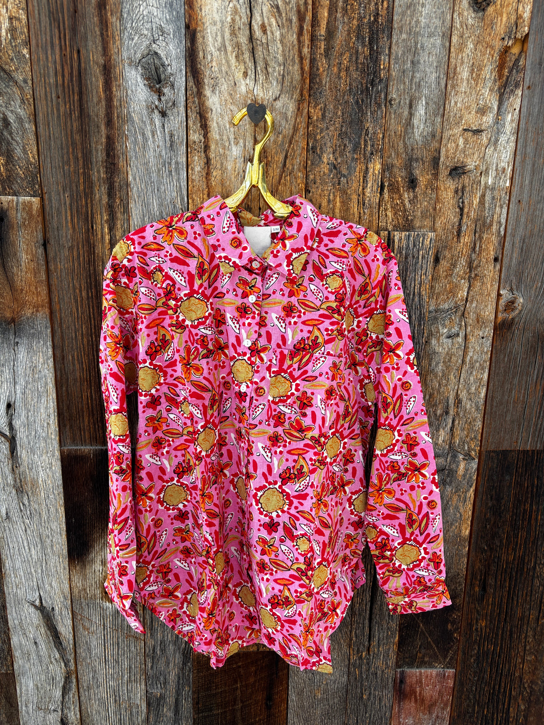 And For Good Boyfriend Shirt Mira Floral Pink