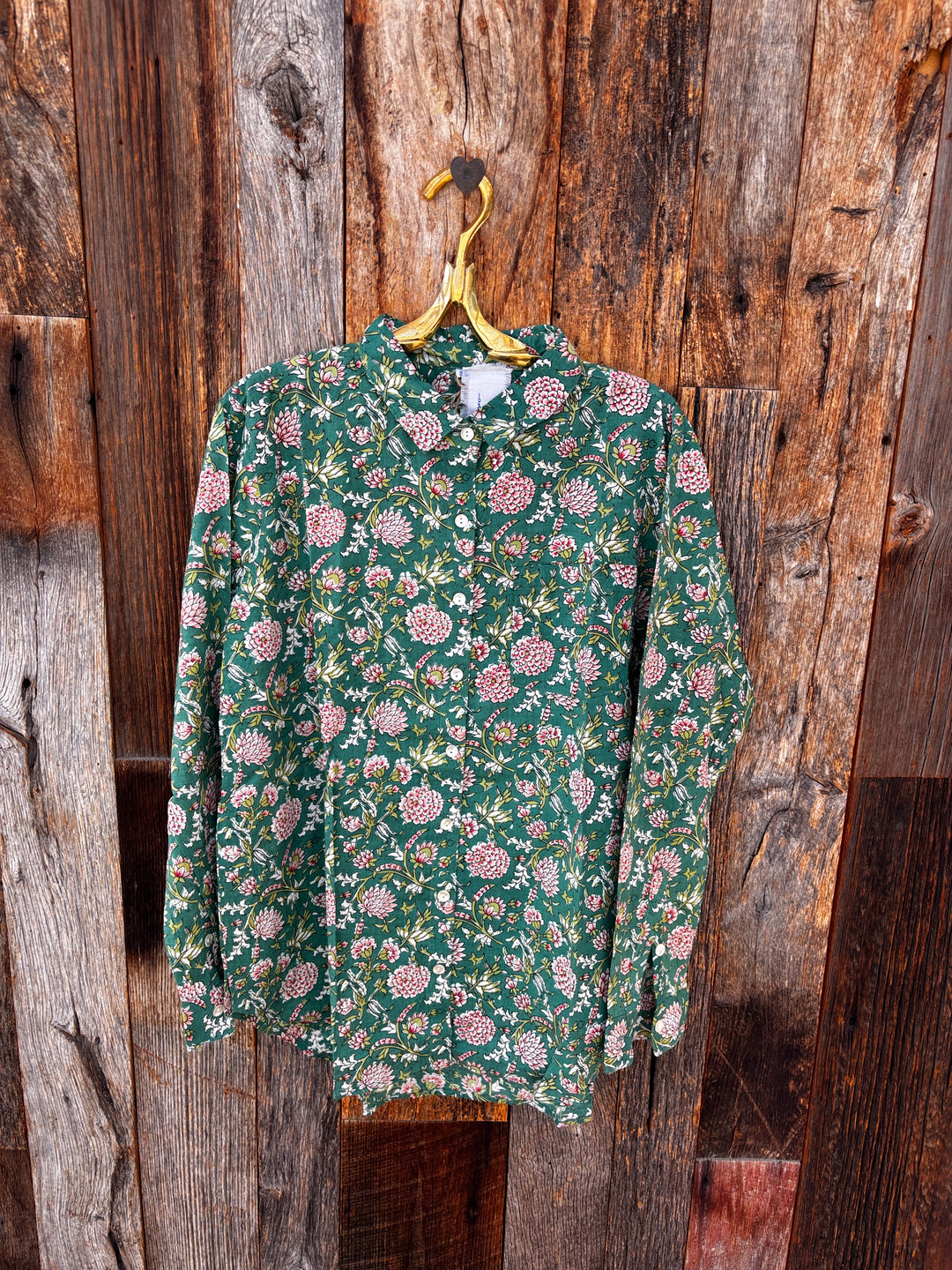 ...And For Good L/S Good Boyfriend Devon Floral Green