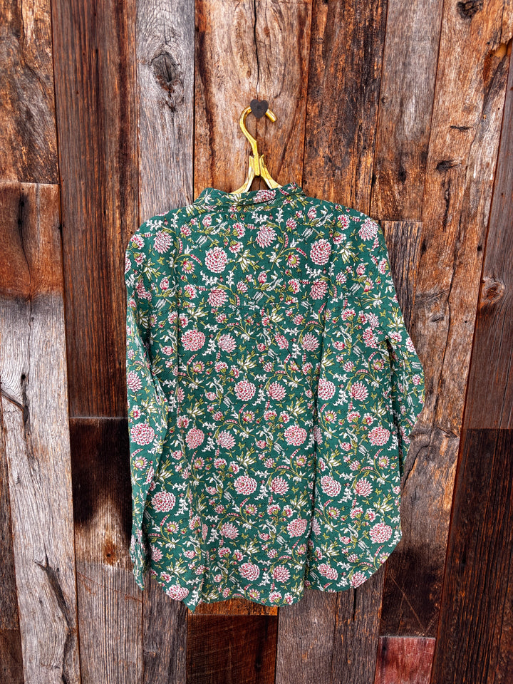 ...And For Good L/S Good Boyfriend Devon Floral Green