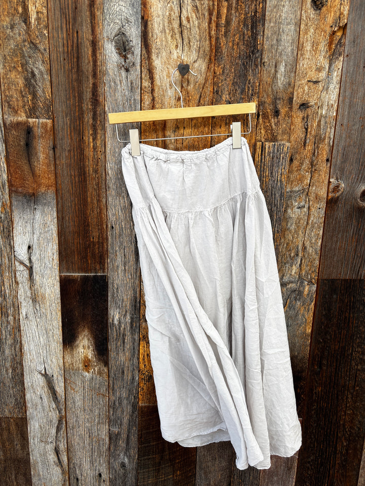 Llea Blue Bea Cotton Silk Skirt Oat