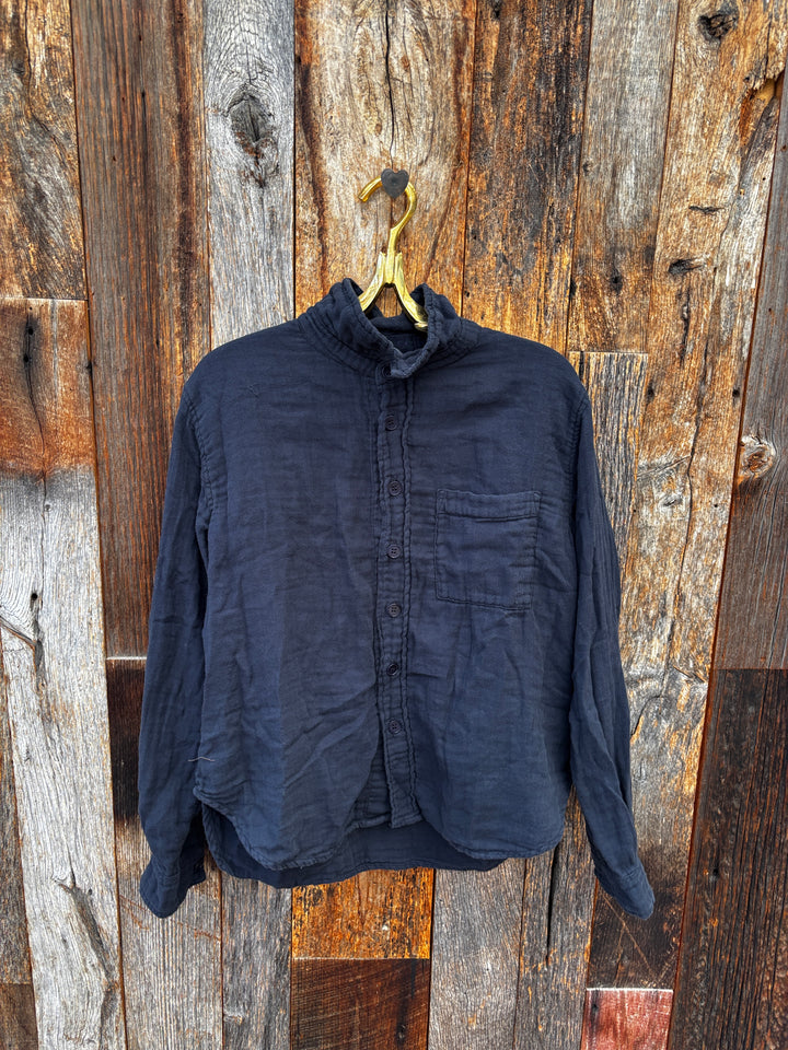 Llea Blue Hadley Double Cotton Shirt Lava