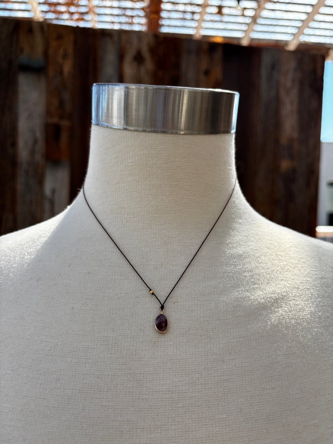 Margaret Solow Super 7 Quartz Necklace 14k LC-S7