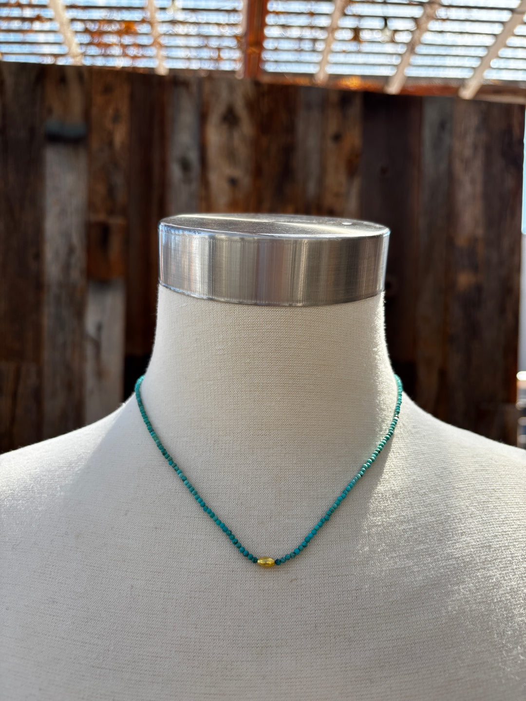 Margaret Solow Turq. Beaded Necklace 18k DV-TURQ/18L
