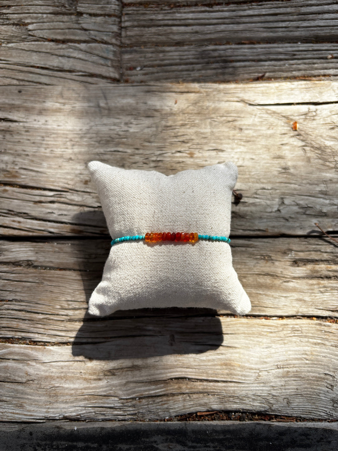 Margaret Solow Turq./Fire Opal Bracelet 18k RSB-TURQPO