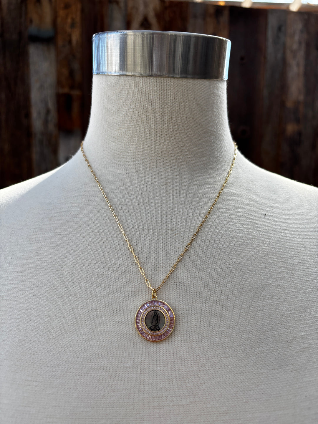 Joy Dravecky Mother Mary Necklace Black Pearl