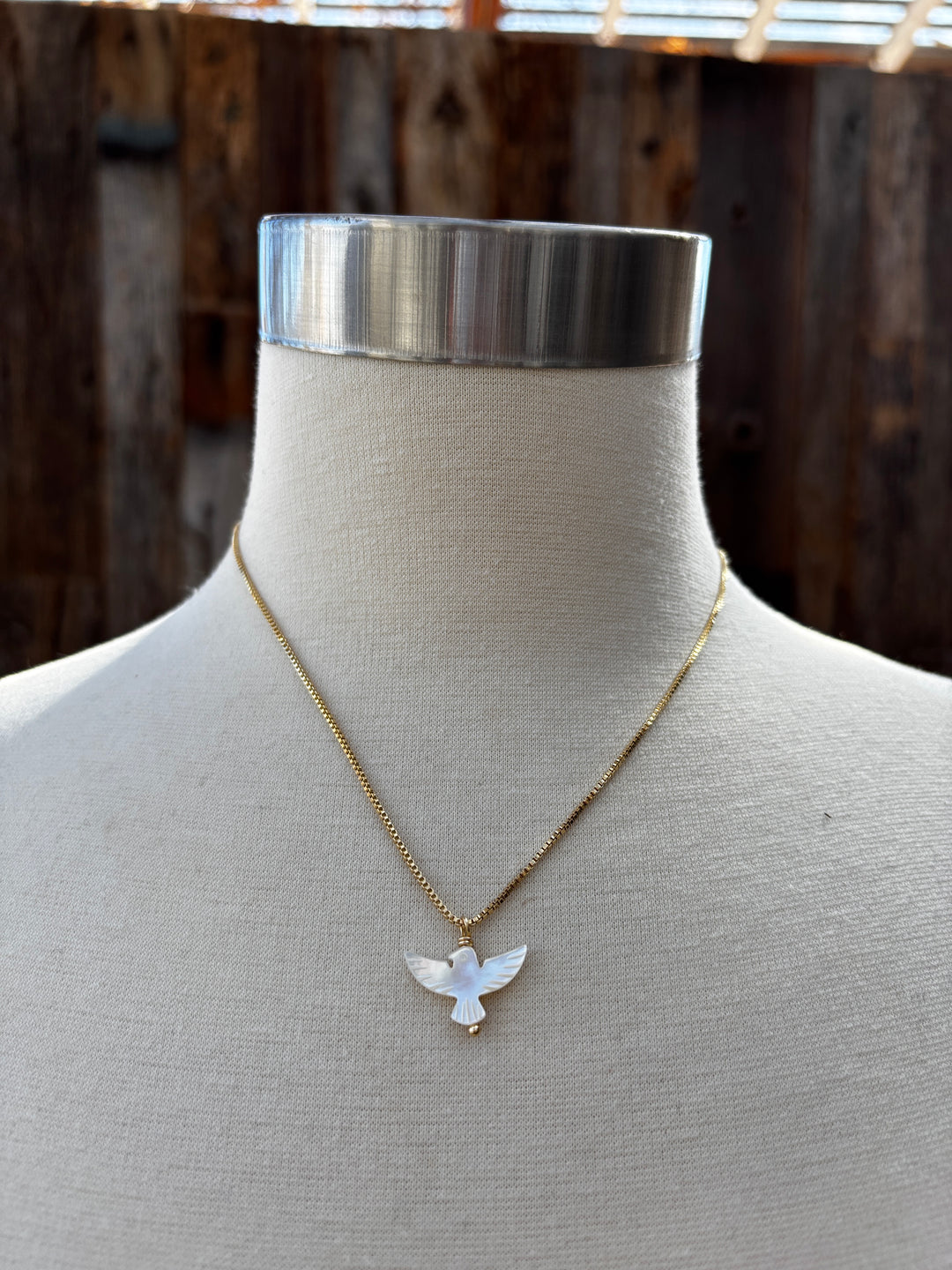 Joy Dravecky Thunderbird Necklace Pearl